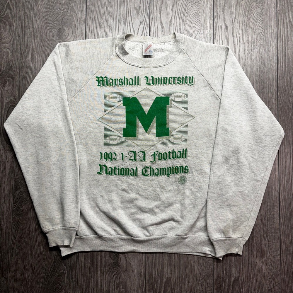Vintage 1992 Marshall University Football XL National Champions Sweatshirt